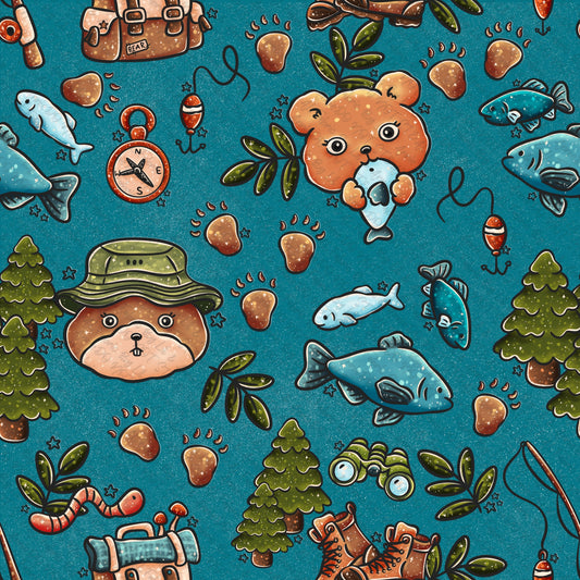 Let's go fishing teal