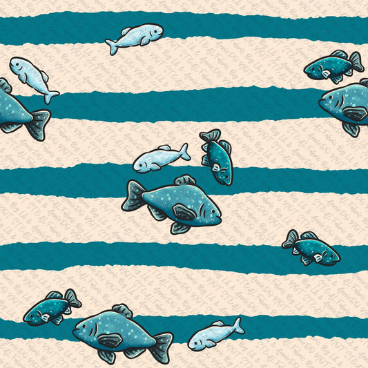 Fish Stripes blue