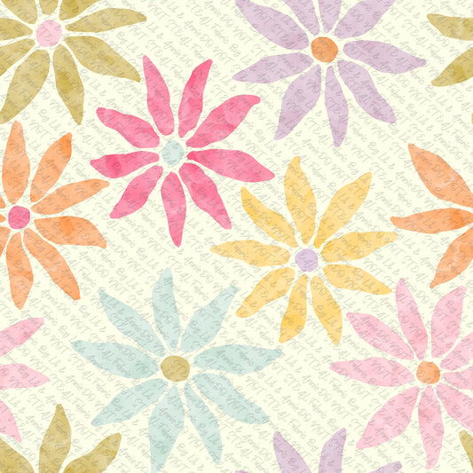 Watercolour Wash Flowers