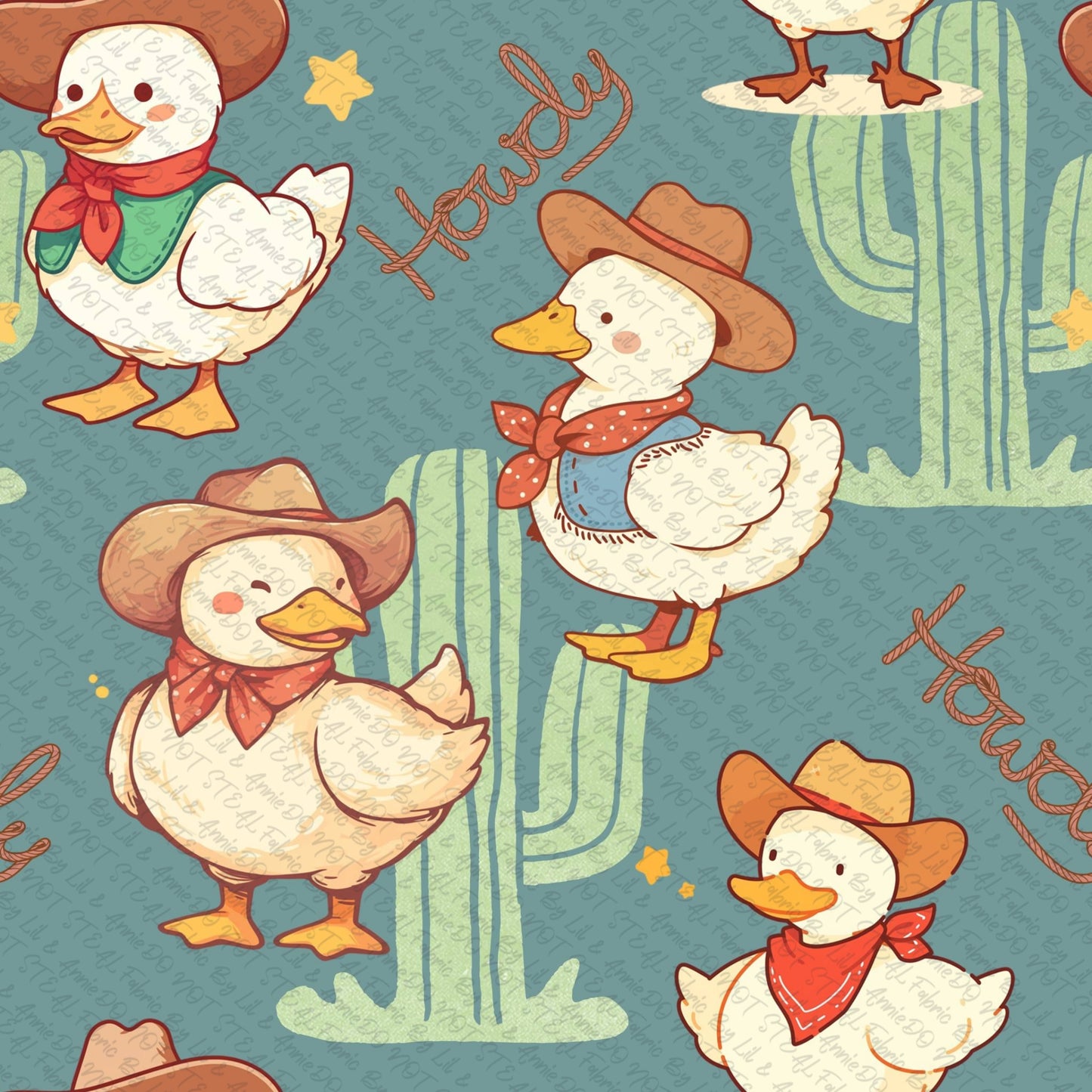 Howdy Ducks Teal