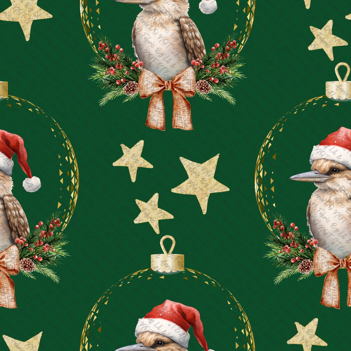 Kookaburra Christmas green