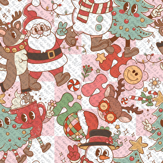 Ho Ho Ho pink check