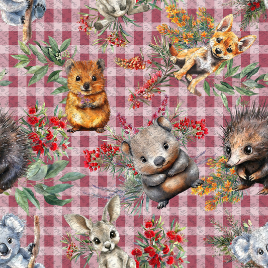 Aussie babies red gingham CC