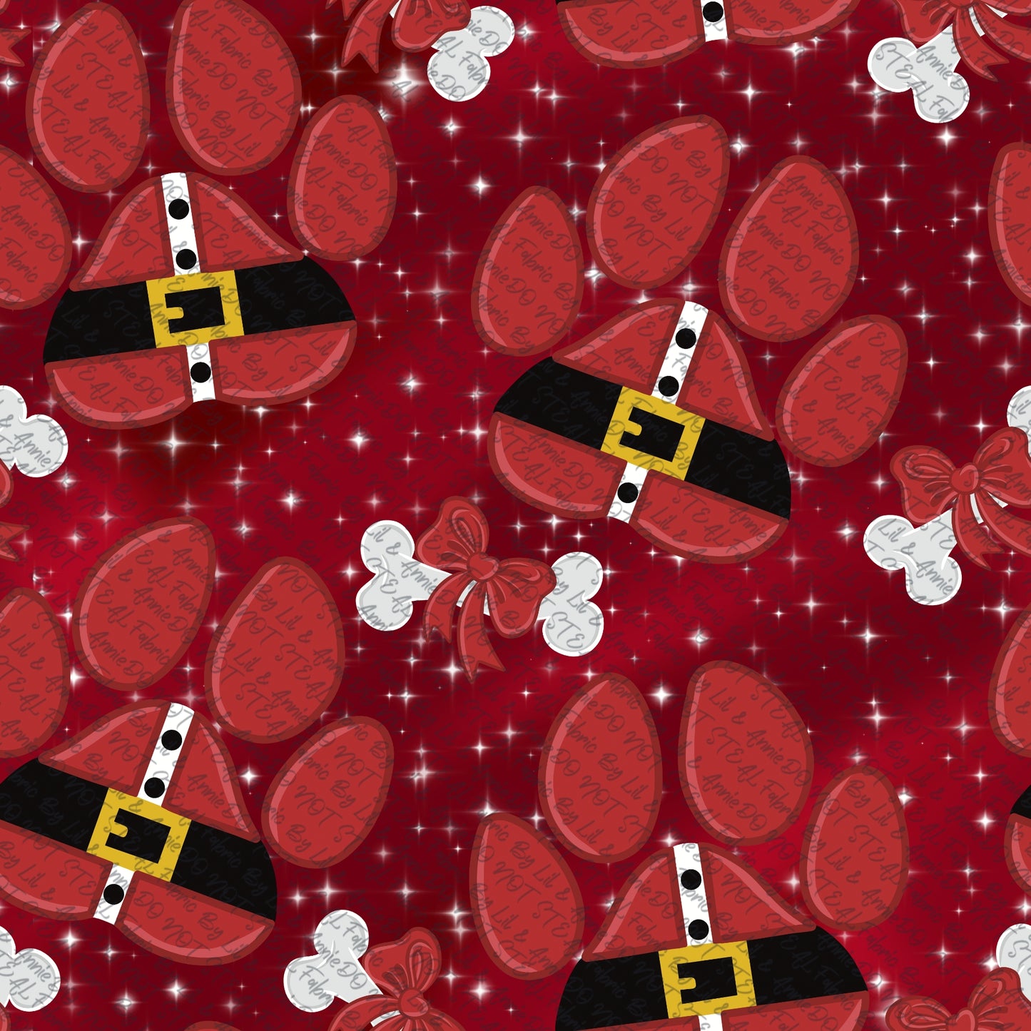 Santa paws red