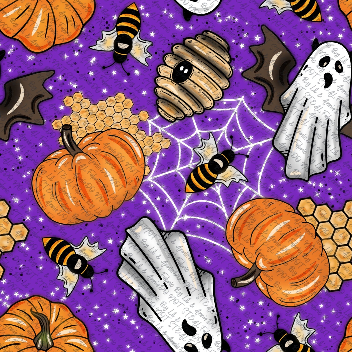 Halloween honeycomb purple