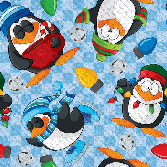 Festive penguins