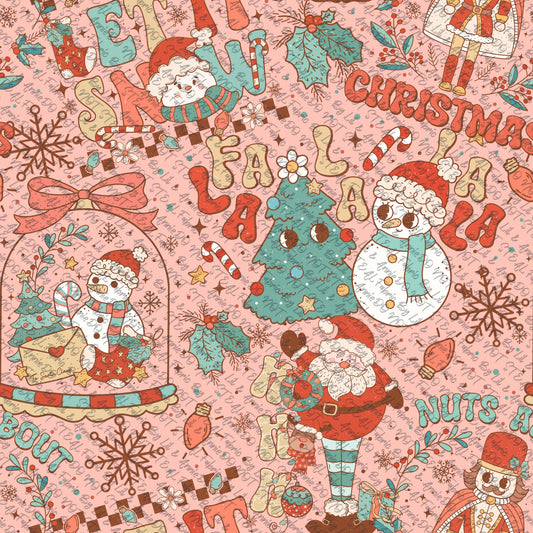 Retro christmas pink