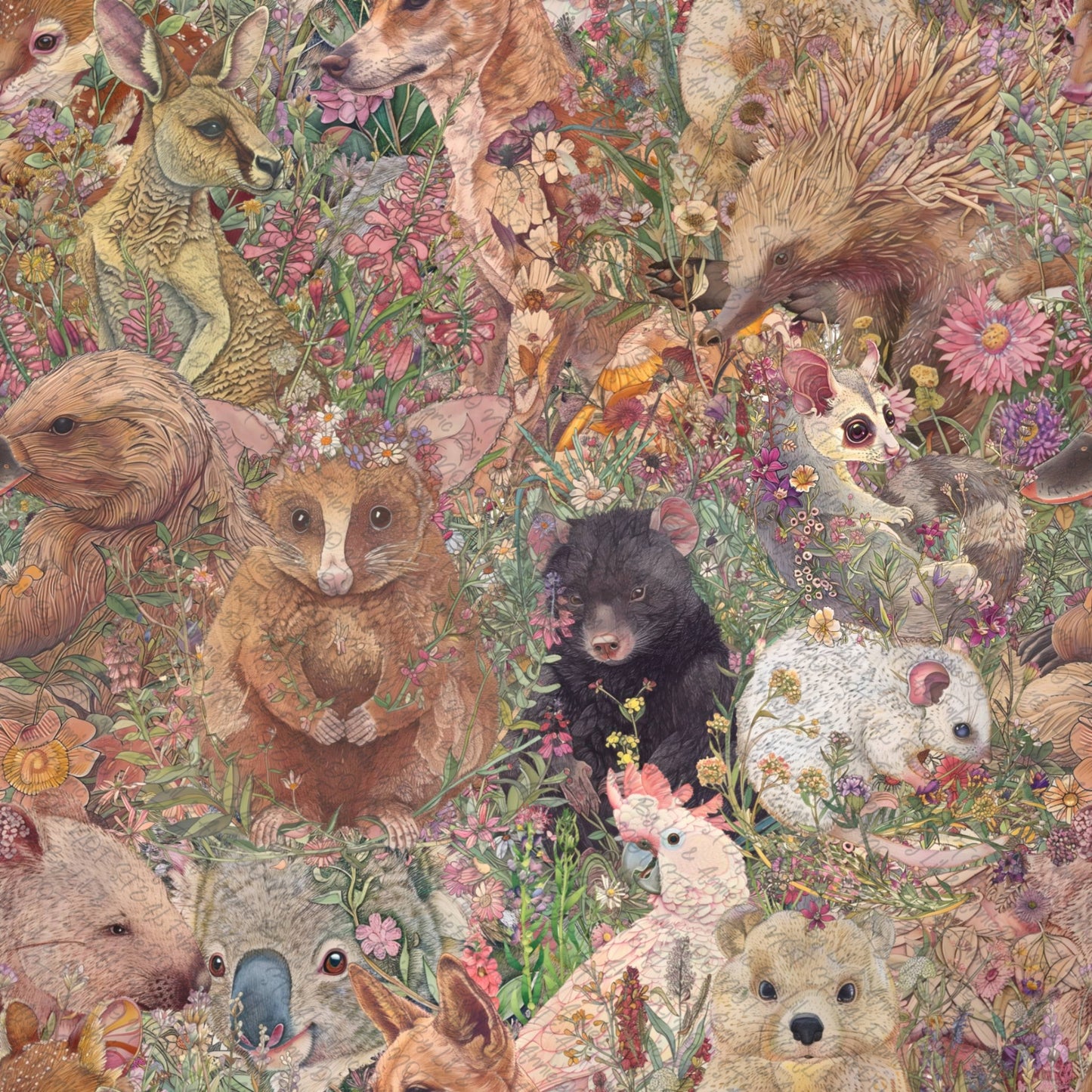 Floral Aussie Animals