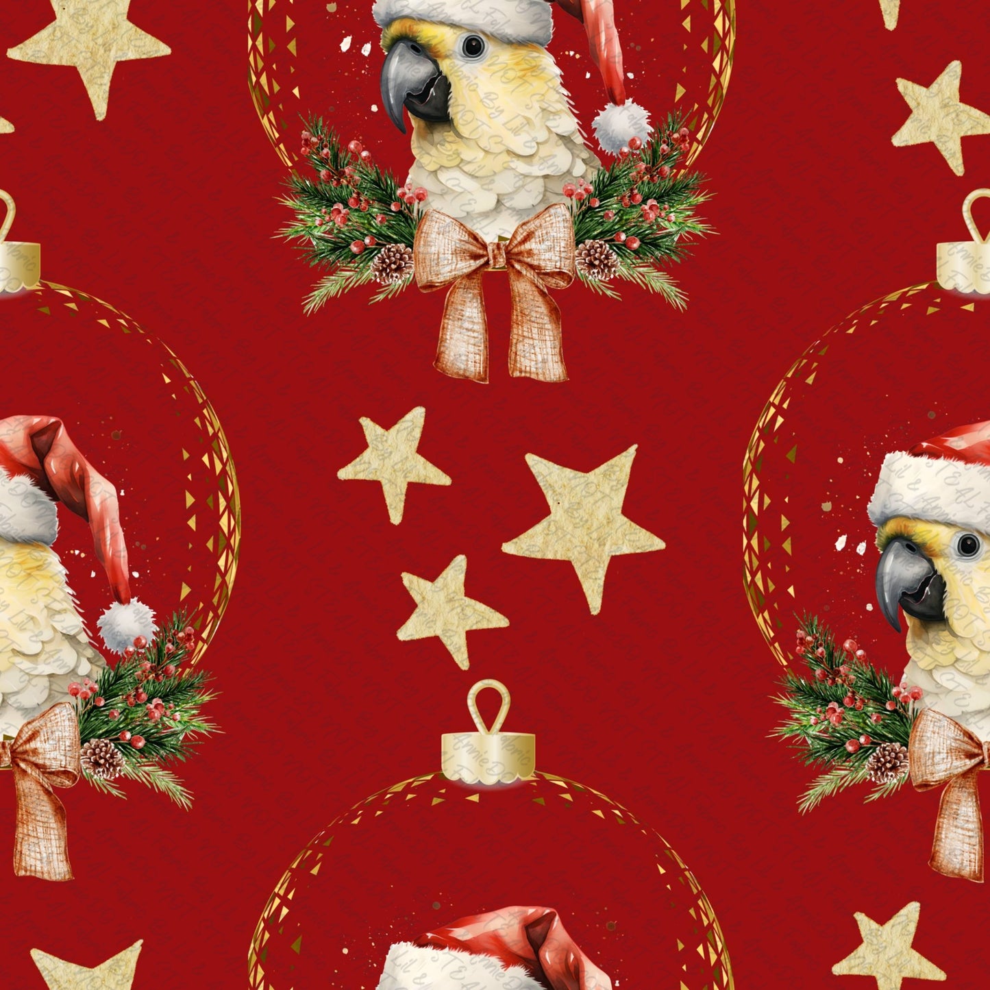 Cockatoo Christmas red