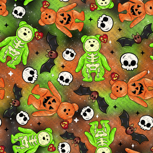 Halloween bears green