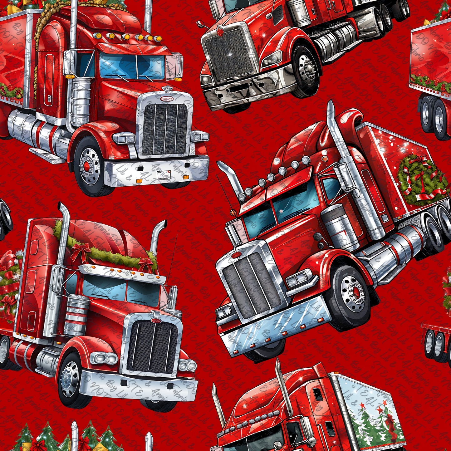 Christmas semis red