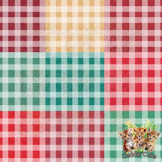 Christmas gingham quilt coord CC