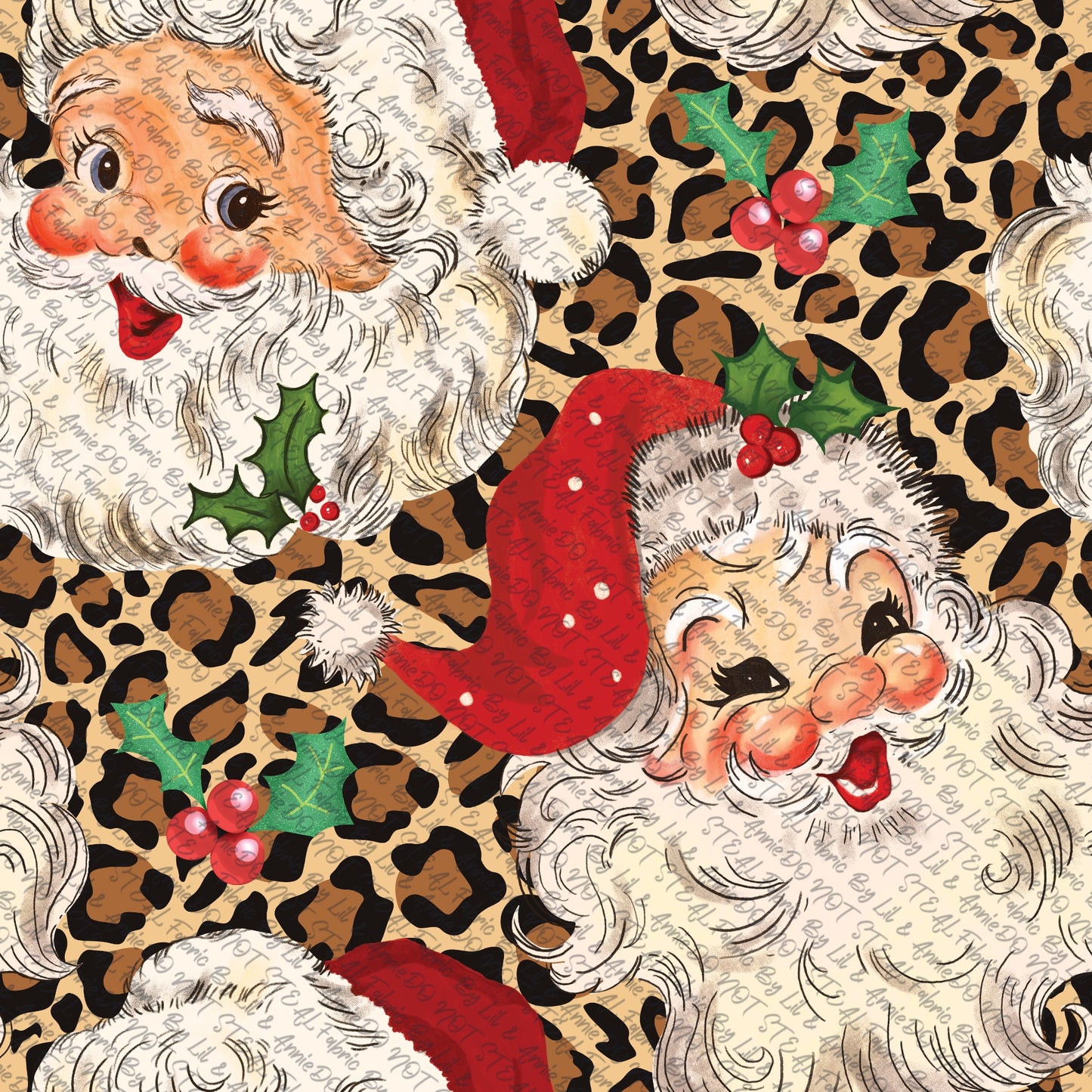 Leopard print Santa