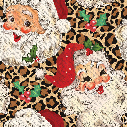 Leopard print Santa