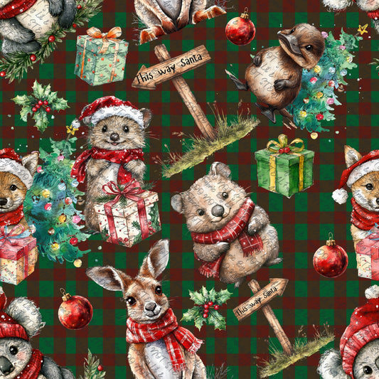 Aussie Christmas gingham CC