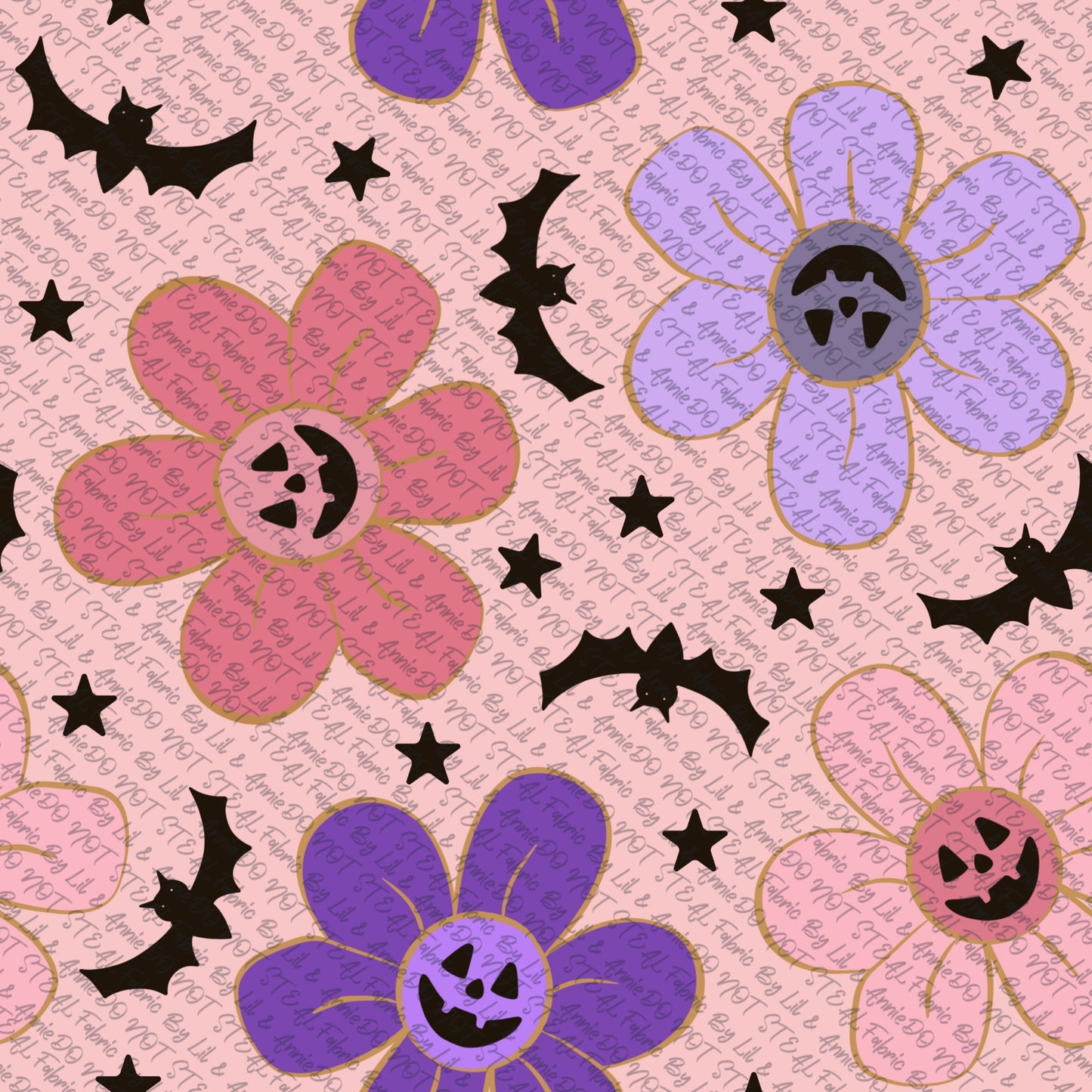 Jack o lantern flowers light pink