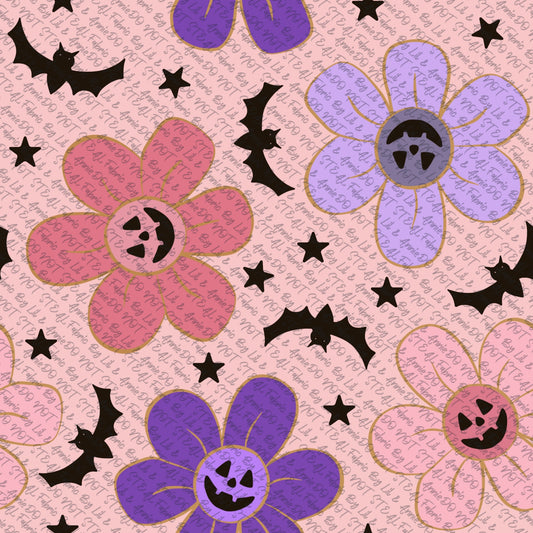 Jack o lantern flowers light pink