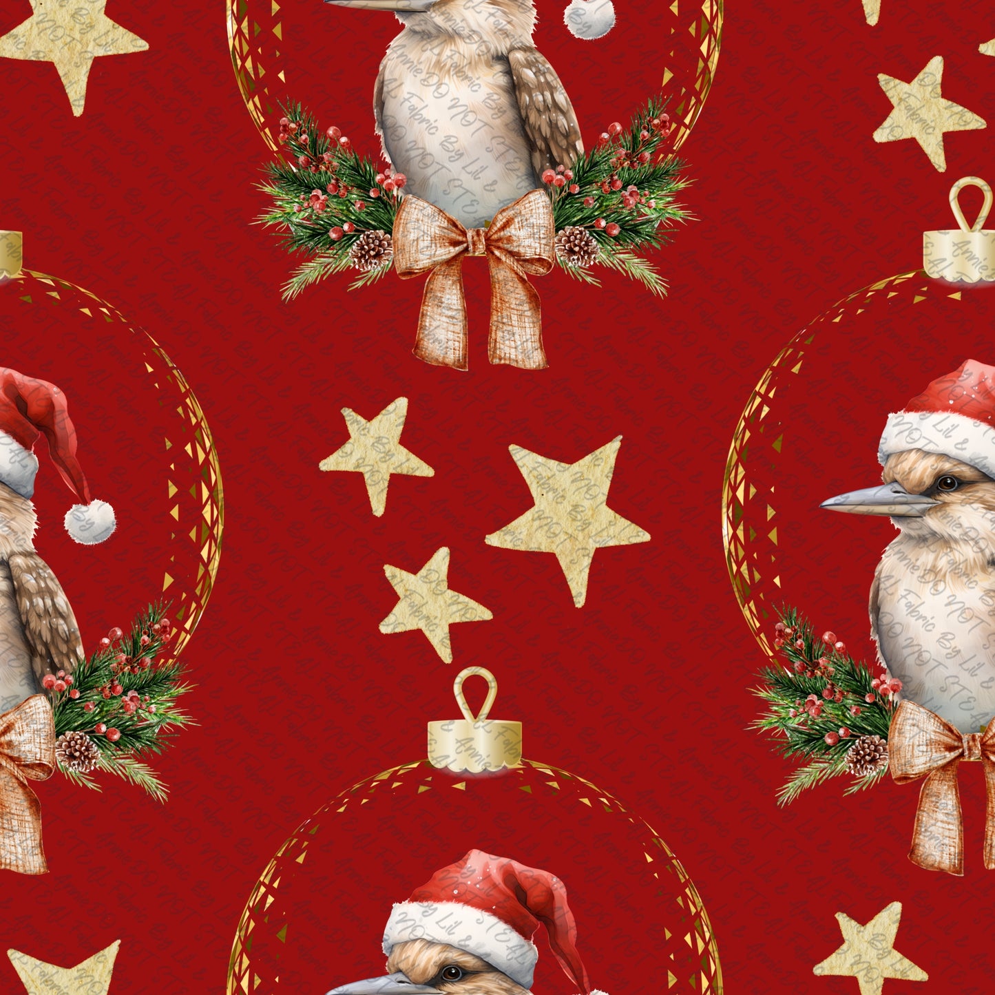 Kookaburra Christmas red