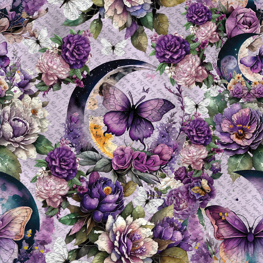 Violet butterfly floral